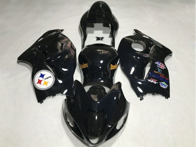 Discount 1997-2007 Glossy Black Team Logo Suzuki GSXR 1300 Motorcycle Fairings Canada