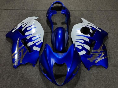 Discount 1997-2007 White Blue Flame Suzuki GSXR 1300 Motorcycle Fairings Canada