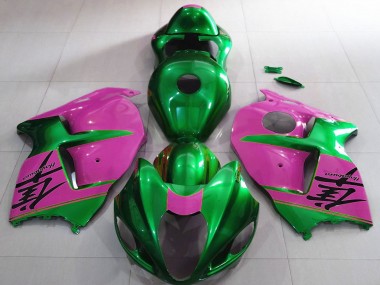 Discount 1997-2007 Glossy Green and Pink Suzuki GSXR 1300 Motorcycle Fairings Canada
