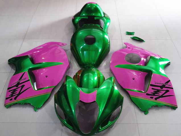 Discount 1997-2007 Glossy Green and Pink Suzuki GSXR 1300 Motorcycle Fairings Canada