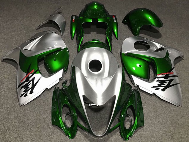 Discount 2008-2020 Glossy Green and Silver Suzuki GSXR 1300 Motorcycle Fairings Canada