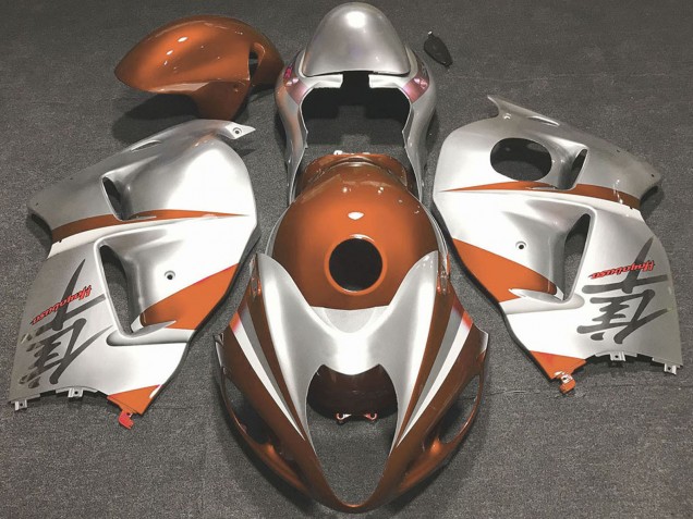 Discount 1997-2007 Glossy Orange and Silver Suzuki GSXR 1300 Motorcycle Fairings Canada
