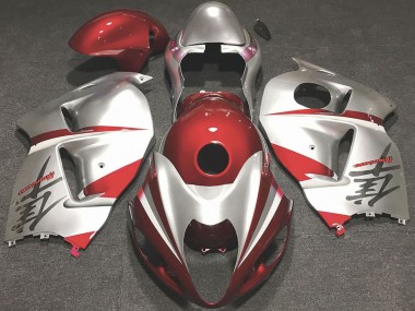 Discount 1997-2007 Glossy Red and Silver Suzuki GSXR 1300 Motorcycle Fairings Canada