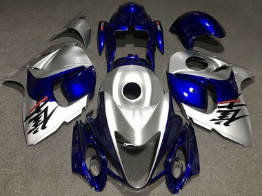 Discount 2008-2020 Glossy Silver and Blue Suzuki GSXR 1300 Motorcycle Fairings Canada
