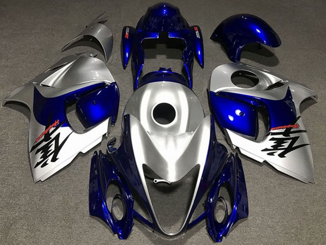 Discount 2008-2020 Glossy Silver and Blue Suzuki GSXR 1300 Motorcycle Fairings Canada