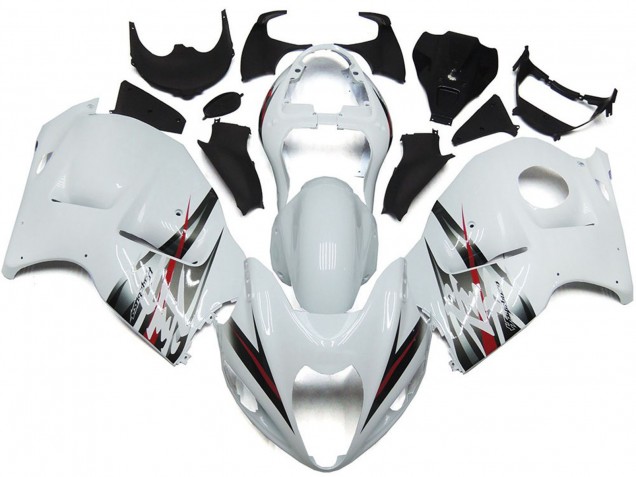 Discount 1997-2007 Glossy White and Silver Style Suzuki GSXR 1300 Motorcycle Fairings Canada