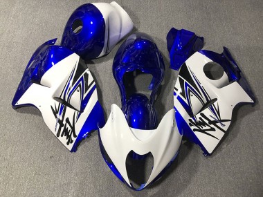 Discount 1997-2007 Glossy White Deep Blue Suzuki GSXR 1300 Motorcycle Fairings Canada