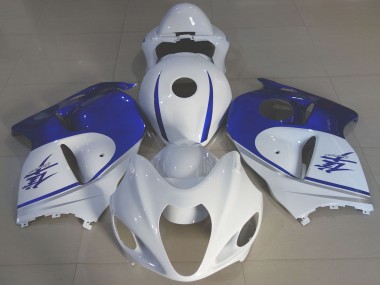 Discount 1997-2007 Glossy White Blue Suzuki GSXR 1300 Motorcycle Fairings Canada
