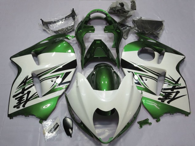 Discount 1997-2007 Glossy White Green Suzuki GSXR 1300 Motorcycle Fairings Canada