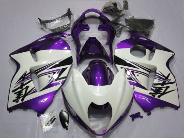 Discount 1997-2007 Glossy White Purple Suzuki GSXR 1300 Motorcycle Fairings Canada