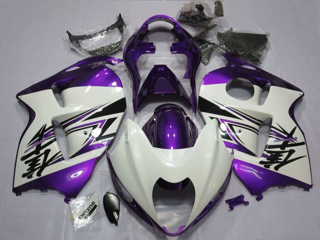 Discount 1997-2007 Glossy White Purple Suzuki GSXR 1300 Motorcycle Fairings Canada