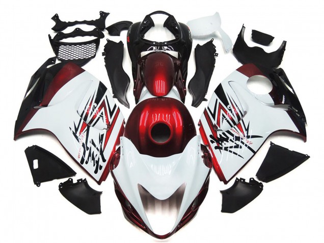 Discount 2008-2020 Glossy White Deep Red Suzuki GSXR 1300 Motorcycle Fairings Canada