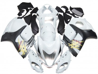 Discount 2008-2020 Glossy White with Silver Style Suzuki GSXR 1300 Motorcycle Fairings Canada