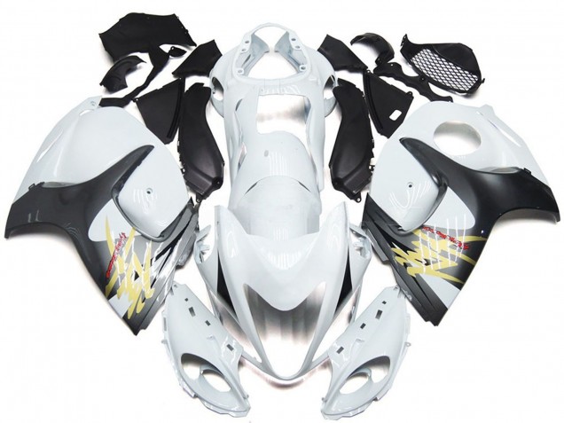 Discount 2008-2020 Glossy White with Silver Style Suzuki GSXR 1300 Motorcycle Fairings Canada