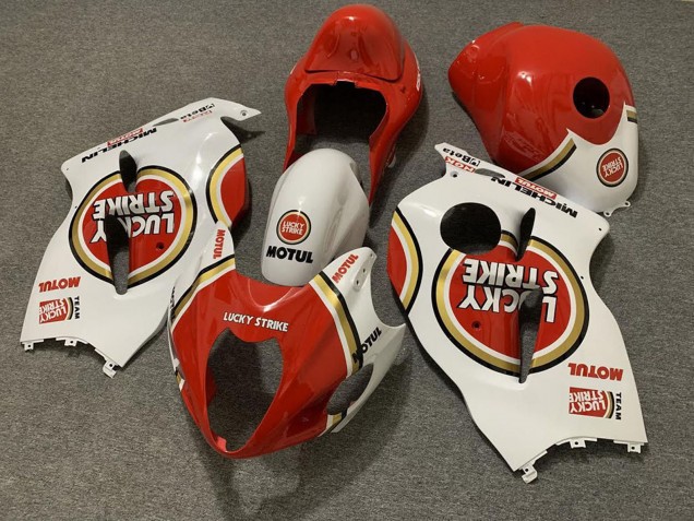 Discount 1997-2007 White Red Lucky Strike Suzuki GSXR 1300 Motorcycle Fairings Canada