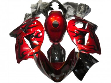 Discount 1997-2007 Red Black Flame Suzuki GSXR 1300 Motorcycle Fairings Canada
