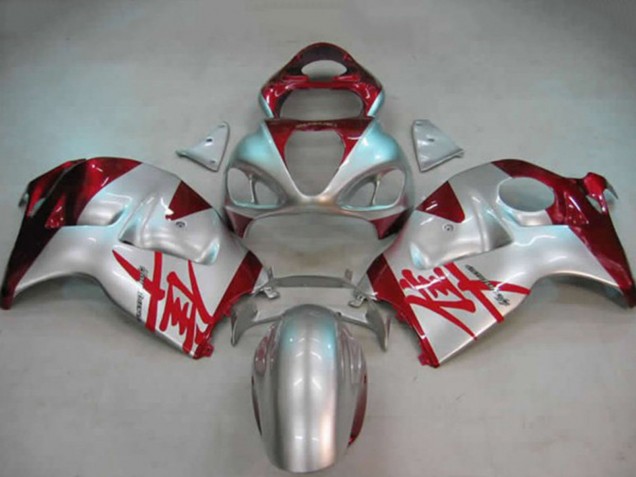Discount 1997-2007 Silver Red Suzuki GSXR 1300 Motorcycle Fairings Canada