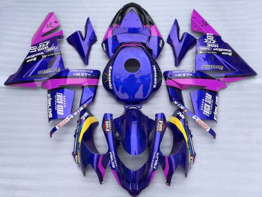 Discount 2004-2005 Blue and Pink Trick Star Kawasaki ZX10R Motorcycle Fairings Canada