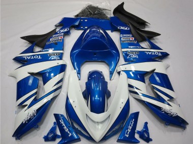 Discount 2006-2007 Blue White Black Kawasaki ZX10R Motorcycle Fairings Canada