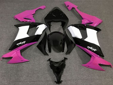 Discount 2008-2010 Glossy Pink Black and White Kawasaki ZX10R Motorcycle Fairings Canada