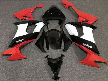 Discount 2008-2010 Glossy Red Black and White Kawasaki ZX10R Motorcycle Fairings Canada