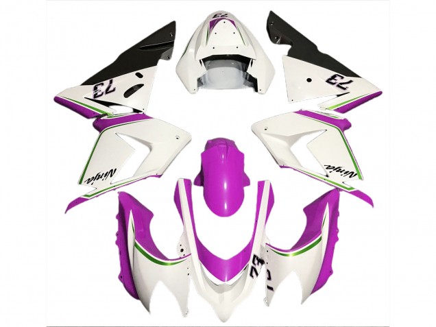 Discount 2004-2005 Glossy White Pink Kawasaki ZX10R Motorcycle Fairings Canada