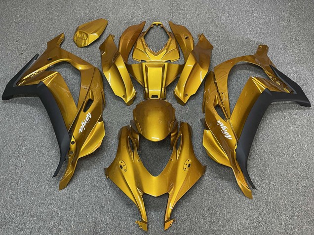 Discount 2016-2019 Gold Black White Ninja Kawasaki ZX10R Motorcycle Fairings Canada