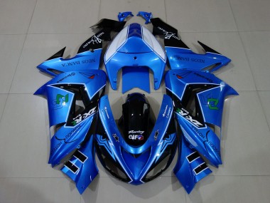 Discount 2006-2007 Liquid Blue Glossy Black Kawasaki ZX10R Motorcycle Fairings Canada