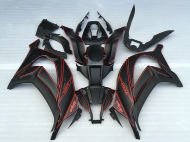 Discount 2011-2015 Matte Black Red Kawasaki ZX10R Motorcycle Fairings Canada
