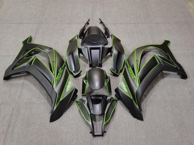 Discount 2011-2015 Matte Black Green Lining Kawasaki ZX10R Motorcycle Fairings Canada