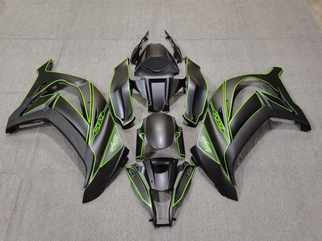 Discount 2011-2015 Matte Black Green Lining Kawasaki ZX10R Motorcycle Fairings Canada