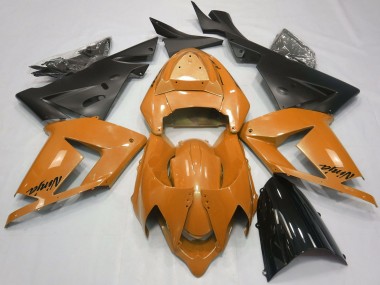 Discount 2004-2005 Pearl Orange Black Kawasaki ZX10R Motorcycle Fairings Canada