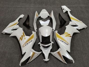 Discount 2008-2010 Pearl White Gold Kawasaki ZX10R Motorcycle Fairings Canada