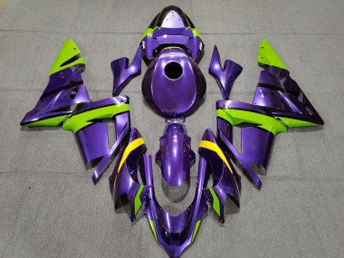 Discount 2004-2005 Purple Green and Yellow Kawasaki ZX10R Motorcycle Fairings Canada