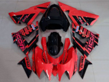 Discount 2004-2005 Red and Black Logo Kawasaki ZX10R Motorcycle Fairings Canada