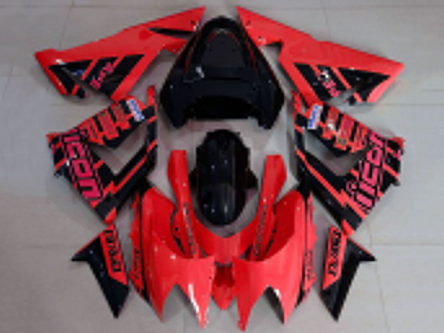 Discount 2004-2005 Red and Black Logo Kawasaki ZX10R Motorcycle Fairings Canada
