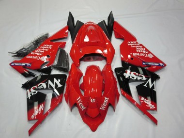 Discount 2004-2005 Red West Kawasaki ZX10R Motorcycle Fairings Canada