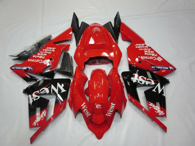 Discount 2004-2005 Red West Kawasaki ZX10R Motorcycle Fairings Canada