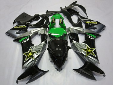 Discount 2008-2010 Grey Green Black Rockstar Kawasaki ZX10R Motorcycle Fairings Canada