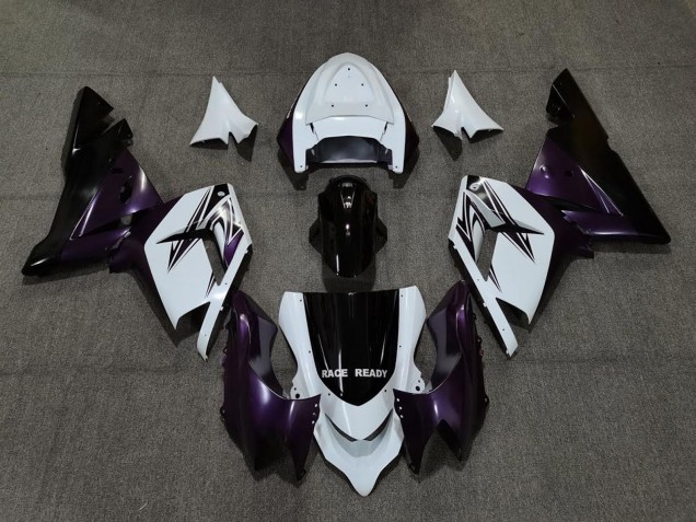 Discount 2004-2005 White Purple and Black Kawasaki ZX10R Motorcycle Fairings Canada