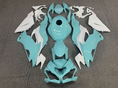 Discount 2019-2023 White Aqua Blue Kawasaki ZX6R Motorcycle Fairings Canada