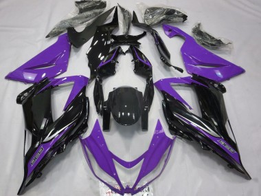 Discount 2013-2018 Purple Glossy Black Kawasaki ZX6R Motorcycle Fairings Canada