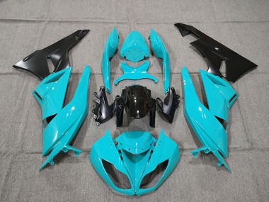 Discount 2009-2012 Blue Glossy Black Kawasaki ZX6R Motorcycle Fairing Kits Canada
