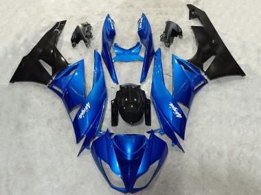 Discount 2009-2012 Blue Glossy Black Kawasaki ZX6R Motorcycle Fairing Canada