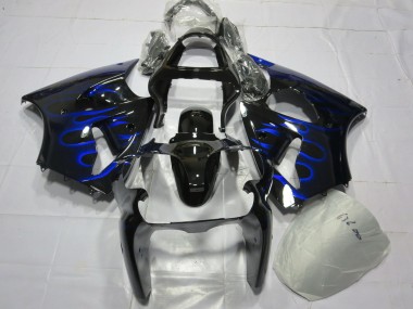 Discount 2000-2002 Glossy Black Blue Flame Kawasaki ZX6R Motorcycle Fairing Canada
