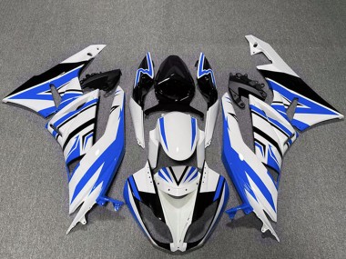 Discount 2009-2012 White Blue Black Zag Kawasaki ZX6R Motorcycle Fairings Canada