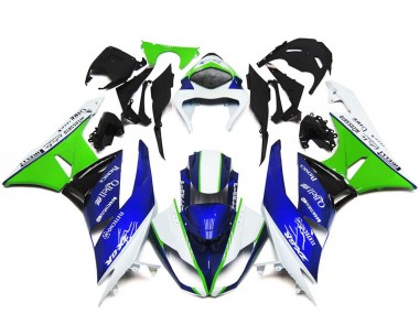 Discount 2009-2012 White Green Blue Black Kawasaki ZX6R Motorcycle Fairings Canada
