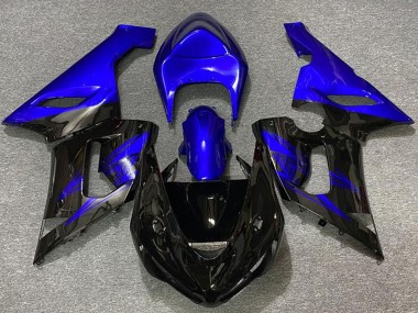 Discount 2005-2006 Blue Glossy Black Kawasaki ZX6R Motorcycle Fairings Canada