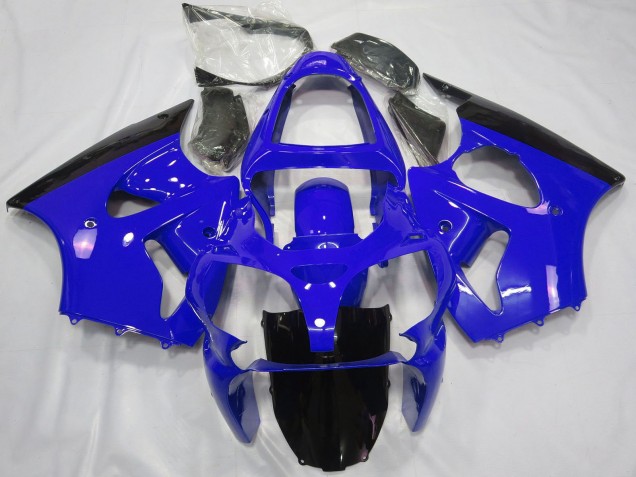 Discount 2000-2002 Blue Glossy Black Kawasaki ZX6R Motorcycle Fairings Canada