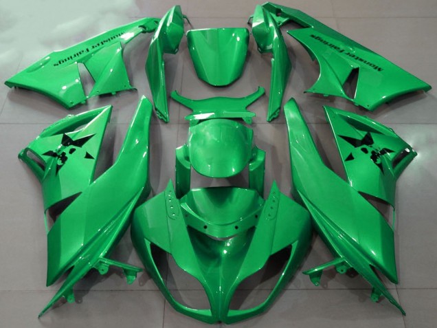Discount 2009-2012 Green Kawasaki ZX6R Motorcycle Fairings Canada